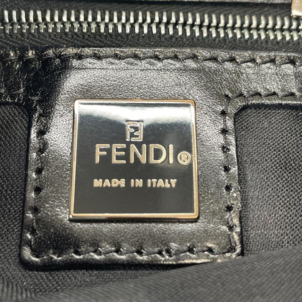 Fendi Zucca Handbag Black Women Used