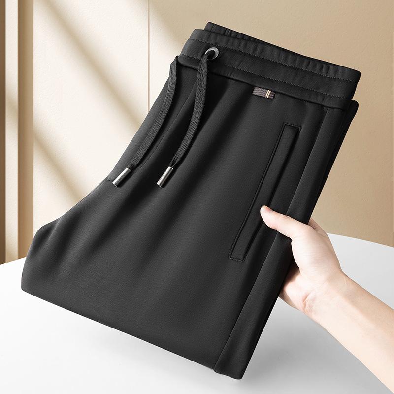 

Мужские повседневные брюки из плотного шелка Mulberry с эластичной резинкой на талии - Осень/Зима XL чёрный