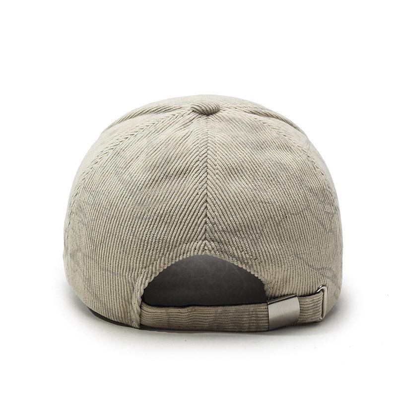 Embroidered Letter Baseball Cap Women Winter Cap Men Corduroy Sun Hat