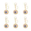 6pcs Big Eyes Keychain Cute Exquisite Rust Prevention Rhinestone Keychain Metal Keychain for Handbag Bags