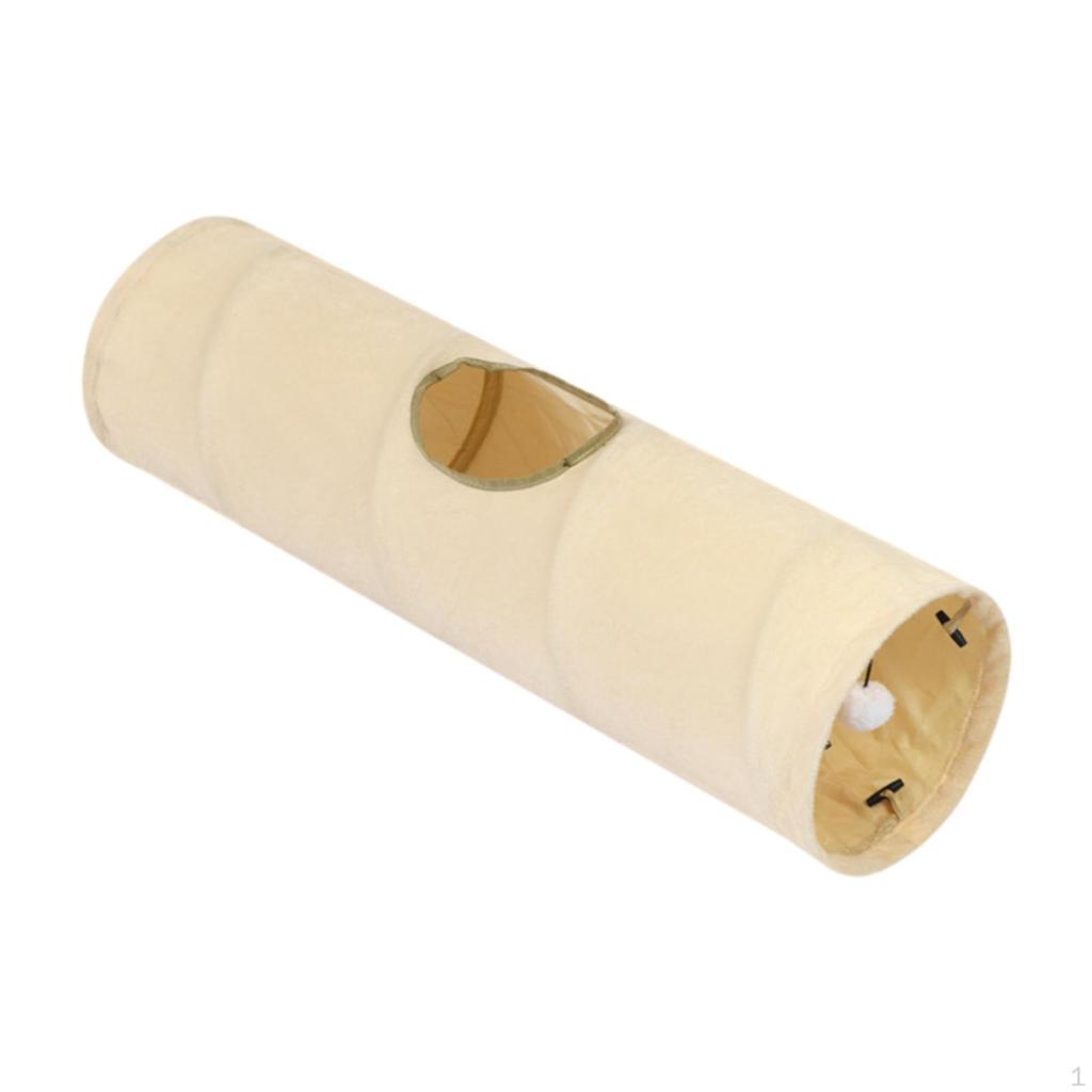Cat Hideaway Tunnel with Openings, Portable Tube for Indoor Use by Puppies and Kittens