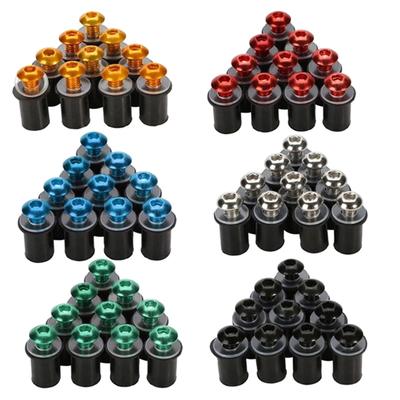 10pz Alluminio Moto CNC Parabrezza Viti Bulloni Dadi Kit di Fissaggio Montaggio Moto M5 x 15mm
