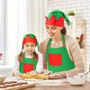 2pcs, Decorative Apron, Christmas Apron And Hat Set For Women, Christmas Elf Hat, Xmas Santa Kitchen Apron Ornament