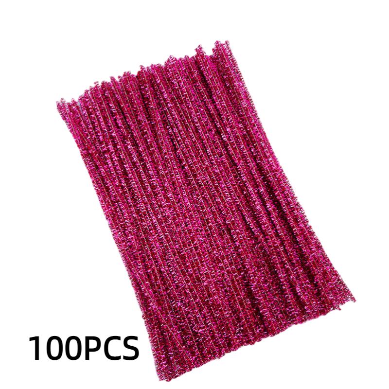 100pcs Chenille Colorful Stems Diy Craft Material Kit Kids Skill Development Toy