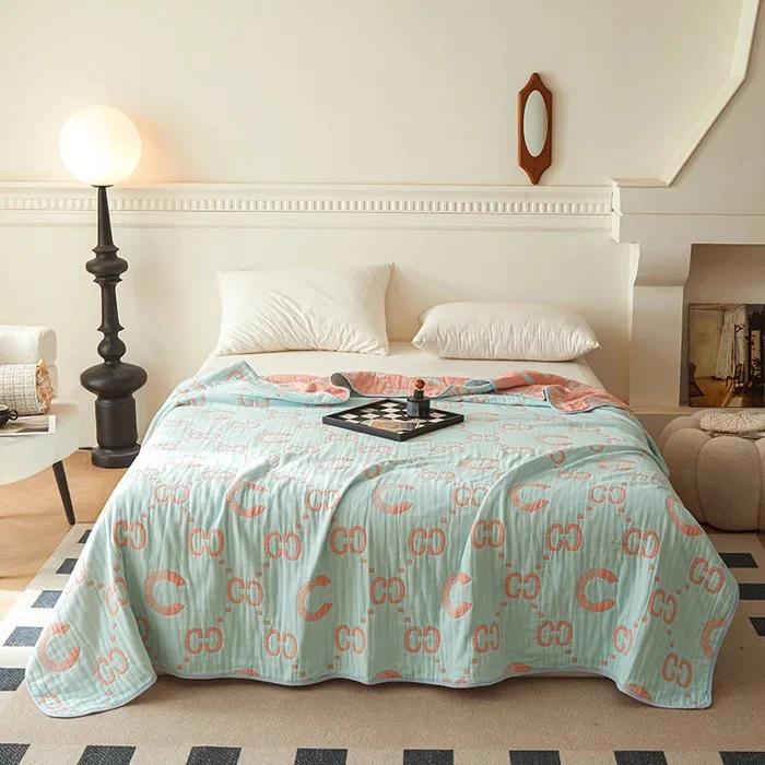 New Class a Cotton Is Not Easy to Shrink 6 Layers Gauze Blanket Towel Blanket Summer Blanket