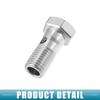 A ABSOPRO Bolt Brake Line Fitting Adapter for Car 1.26" Length M12x1.5 Brake Line Thread Single Hollow Bolt with 2 Copper Washers