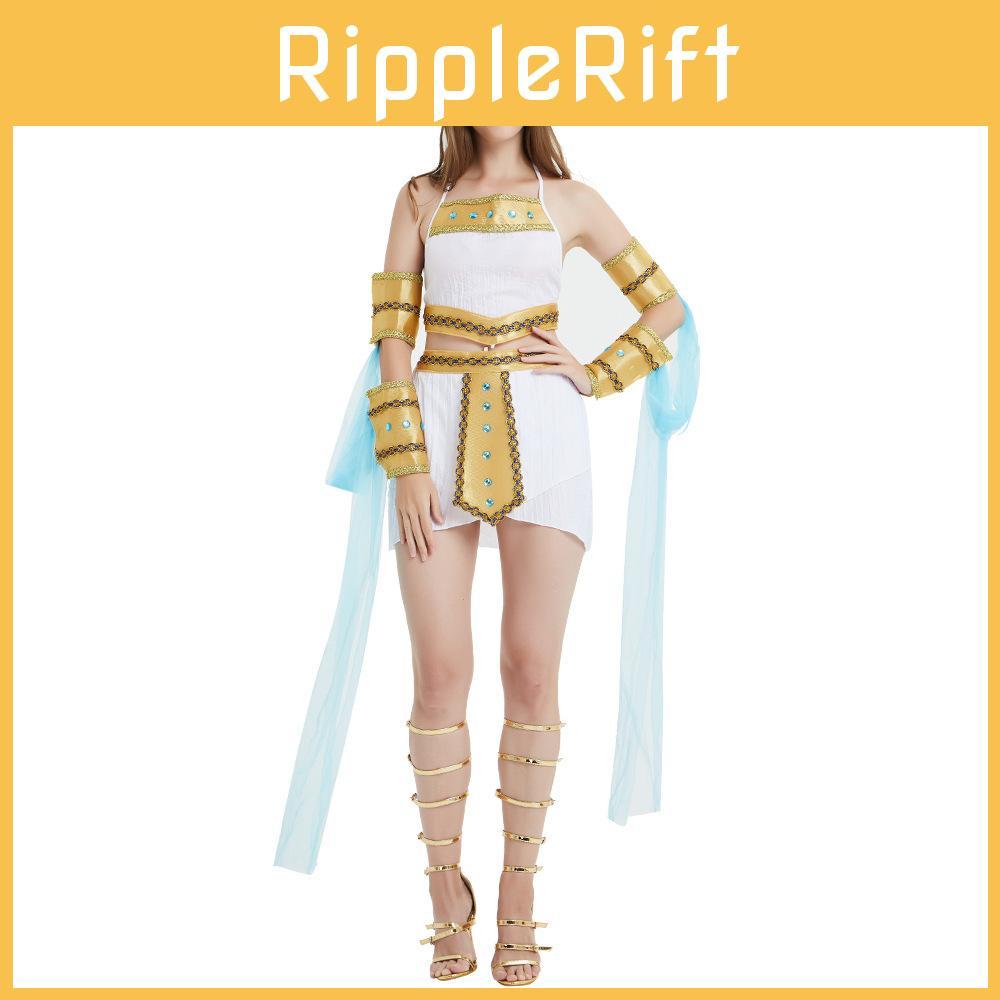 Elegant Polyester Fabric Nefertiti Queen Costume For Women Perfect For Halloween And Stage Shows