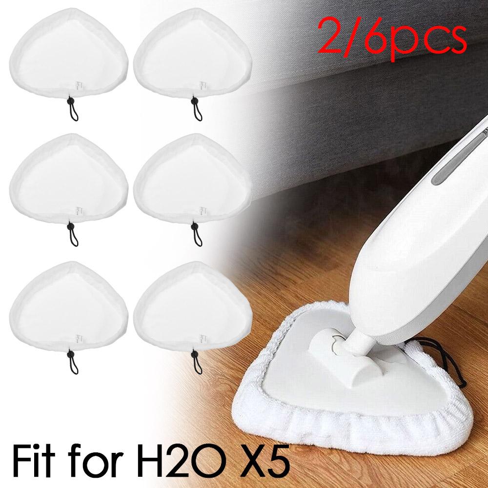 6pcs Washable Durable Home Microfiber Cleaner Mats Steam Mop Head Dust Cloth Replacement Pads