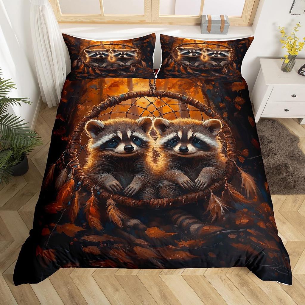 Comforter Raccoon Galaxy Bedding Set Queenstarry Sky Comforter Set For Child Teen Roomwild Animal Ferret