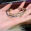 Zircon Crystal Snake Bone-Shaped Open-Ended Bracelet Light Luxury Minority High Sense Bracelet Fashion Personality All-Match Jewelry