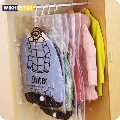 Dustproof Hanging Vacuum Bags For Clothes Transparent Storage Bag Compression Pouch Sealed Wardrobe Organizer Garment Pouch