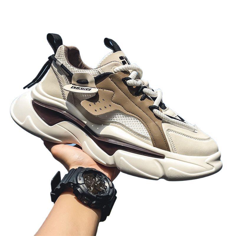 Comfort Trend 2025: Men's Breathable Thick-Soled Running and Casual Shoes for Spring/Summer
