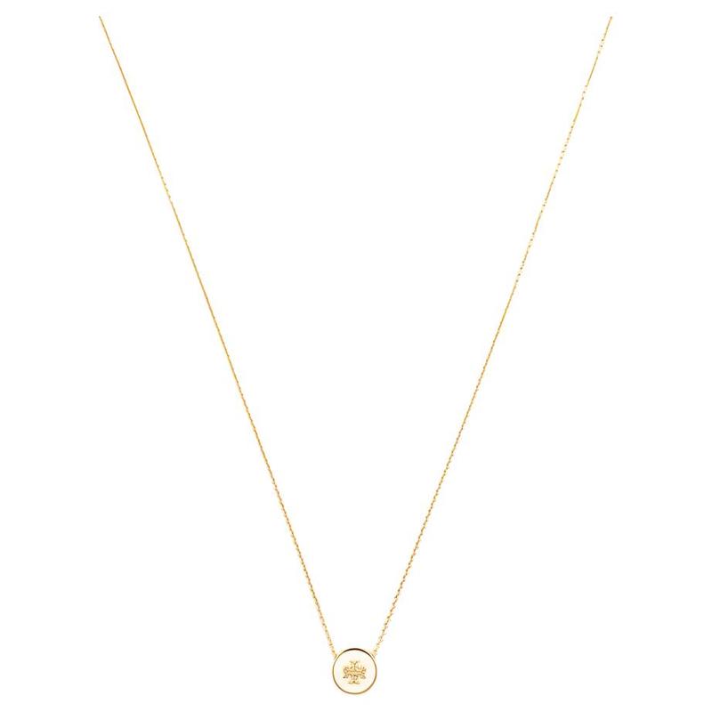TORY BURCH Kira Pendant Design Brass Necklace Women s Gold 905497001-gold F золотой