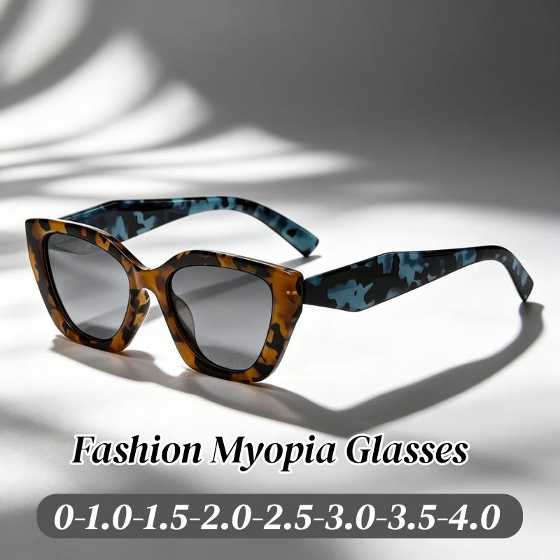 Occhiali da Sole Uomo Montatura Grande Miopia Occhiali Miopia Donna Eleganti alla Moda Unisex Lenti Grigie Occhiali Diottria Negativa