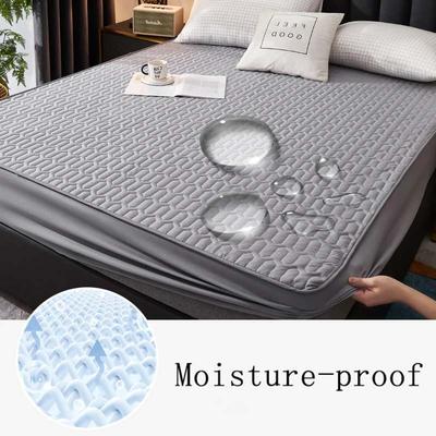 Waterproof Mattress Covers Summer Bedsheet Protector Skin-Friendly Breathable Fabric Bed Cover Double Fitted Sheet Mattress Cover Mat Soft Comfortable