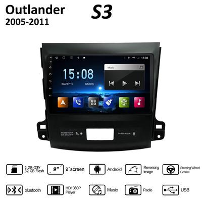 9 pulgadas Android Carplay para Mitsubishi Outlander 2005-2011 Radio de coche reproductor de vídeo Multimedia navegación GPS WIFI 2 + 32GB