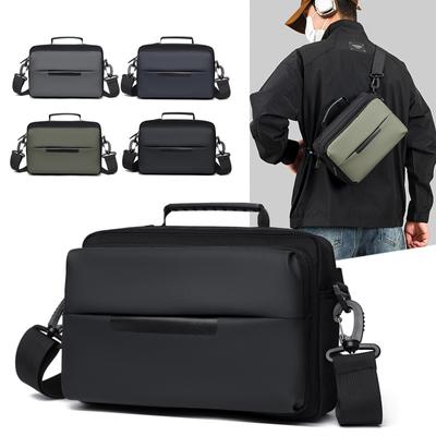 Men's Shoulder Bag Waterproof Crossbody Bag Business Chest Bag Solid Color Handbag