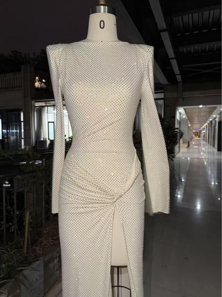 Elegant European & American One-Shoulder Twisted Evening Dress for Women