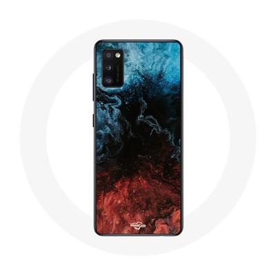 Coque Samsung Galaxy A41 Fond De Texture Abstraite Rouge Noir Bleu