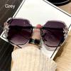 Women's Sunglasses Luxury Brand Designer Vintage Rimless Rhinestone Sunglasses Gradient Sun Glasses for Women Fashion 2024