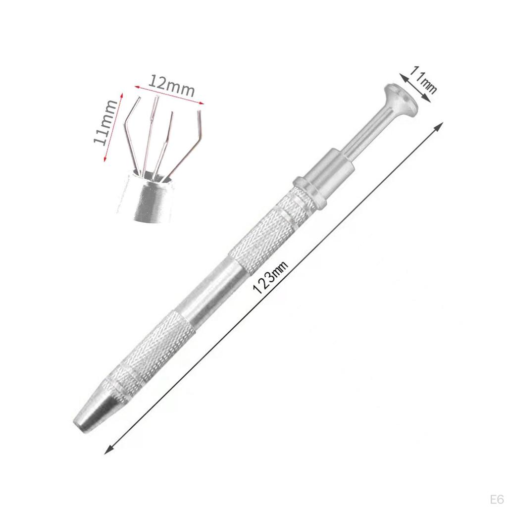 Fishing Lure Tool 4 Claw Pick up Precision Catcher Binding Tweezers for Arts