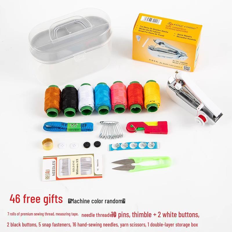 

Портативная мини ручная швейная машинка для домашнего использования - Простая, карманного размера швейная машинка