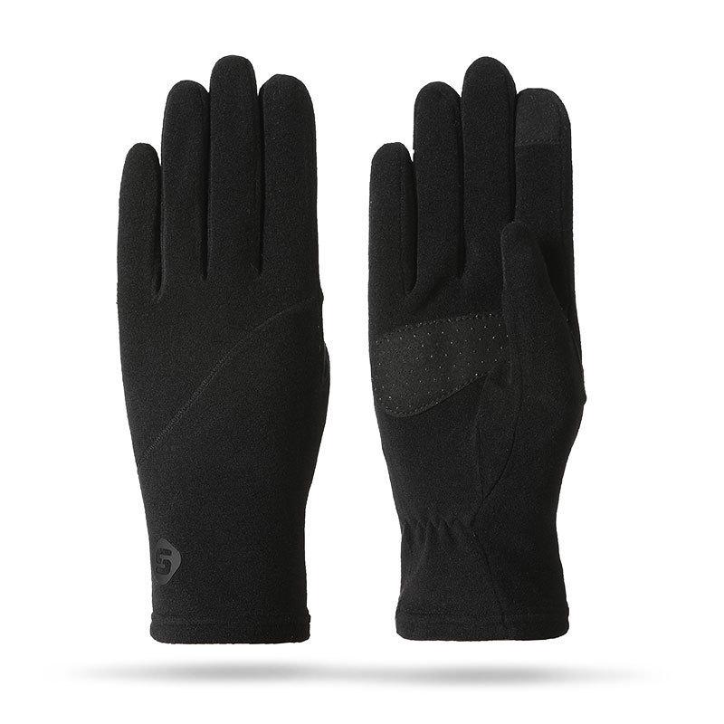 Women's Cute Bow Touchscreen Gloves for Autumn & Winter - Warm, Thickened Velvet, Cold-Proof for Outdoor Cycling