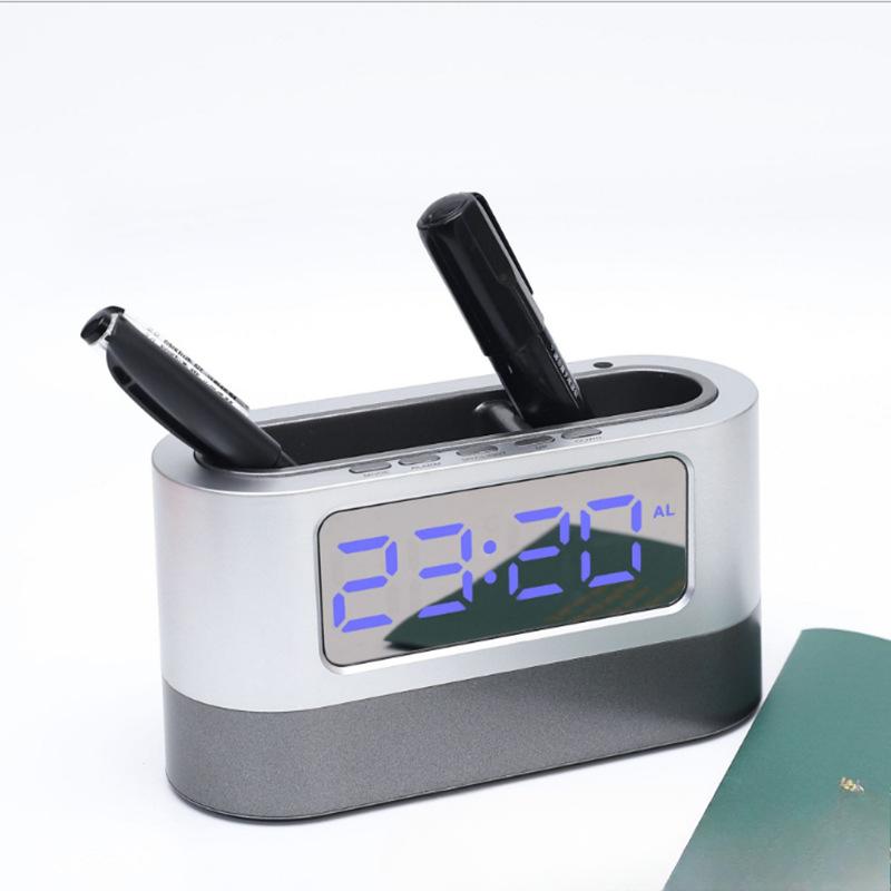 

Подарок новому студенту Электронные часы Креативная подставка для ручек Будильник Бизнес-часы