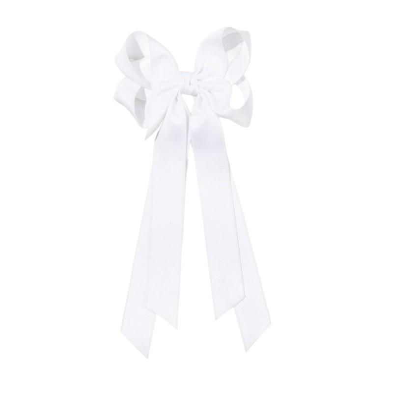 New Matte Bow Hair Clip with Long Ribbon Streamers – Hot-Selling Girls' Hair Accessory