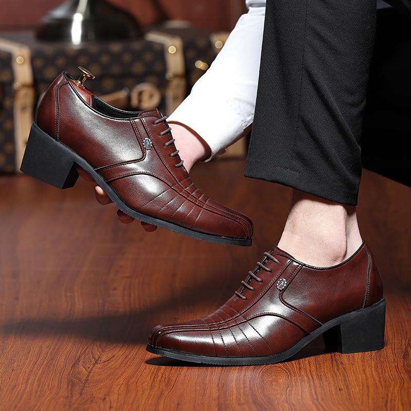 

Trendy Men s Casual Black Brown Lace Up Oxford Cuban Shoes Gentleman Business Flats Dress Homecoming Footwear Zapatos Hombre 39
