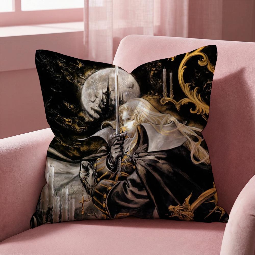 Anime C-Castlevania Cushion Cover Multi-Scene Pillow Cover for Home & Car - Reversible, Soft & Durable for Daily Use