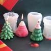 Christmas Candle Mold: Santa, Cedar Tree, Snowman