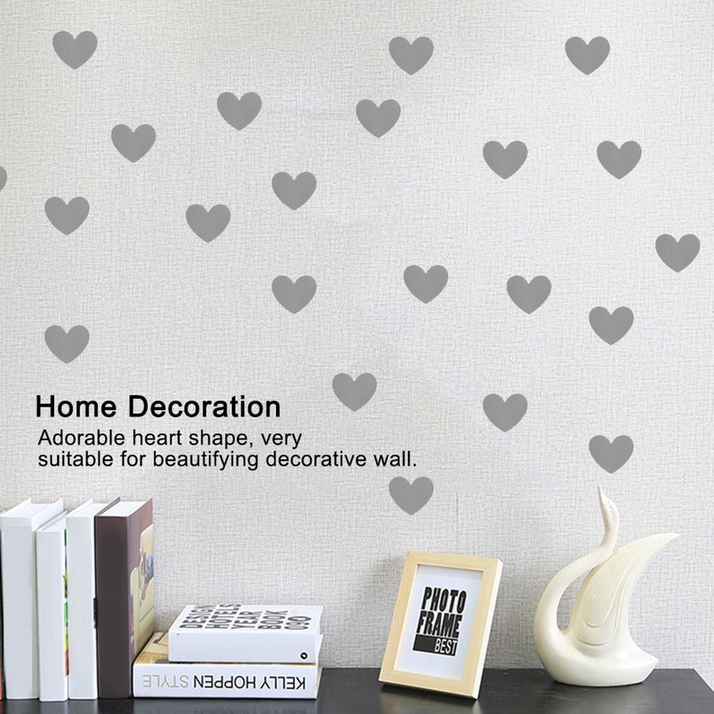 Wall Sticker Decal DIY Wallpaper Sticker for Home Living Room Dormitory Decoration Silver 3.5x3cm