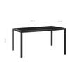 7 Piece Garden Dining Set Poly Rattan Black