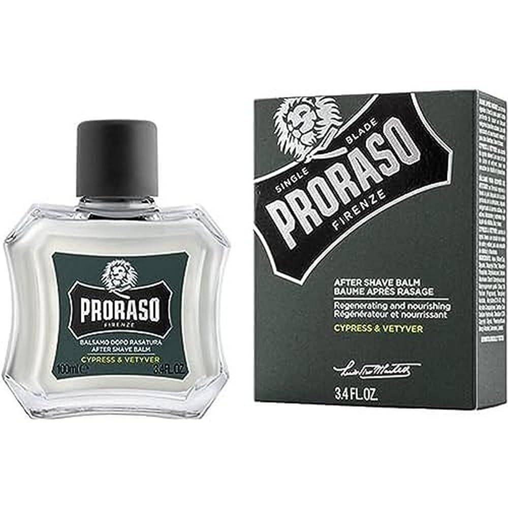

PRORASO Cypress Vetiver Aftershave 100ml Made in Italy & Balm, Cream,