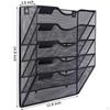 Mesh Wall File Organizer Mounted Holder 5 Tiers for Sorter Papers