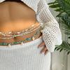 Klassische bunte Reiskörner Muschel Taillenkette für Frauen Handgewebte Bohemian Seestern Bauchkette Sommer Strand Körper Schmuck