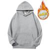 Men's Heavyweight Iron Gray Fleece Hoodie - Warm, Loose Fit for Autumn/Winter