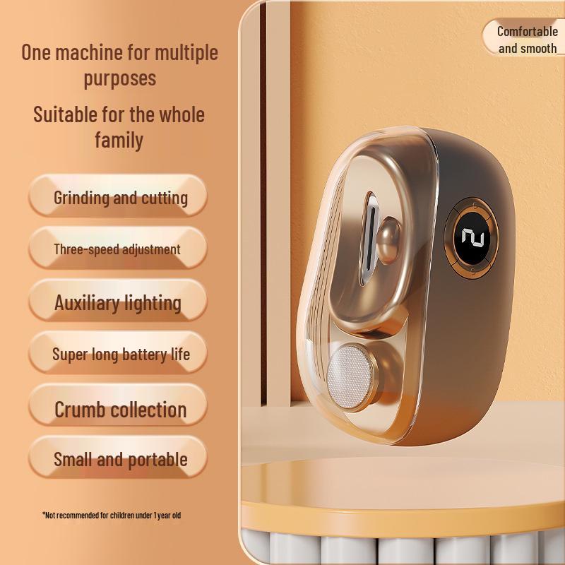 

Electric Nail Clipper & Grinder: Safe, Automatic Manicure Tool for Adults, Children, and Seniors - Prevents Pinching.
