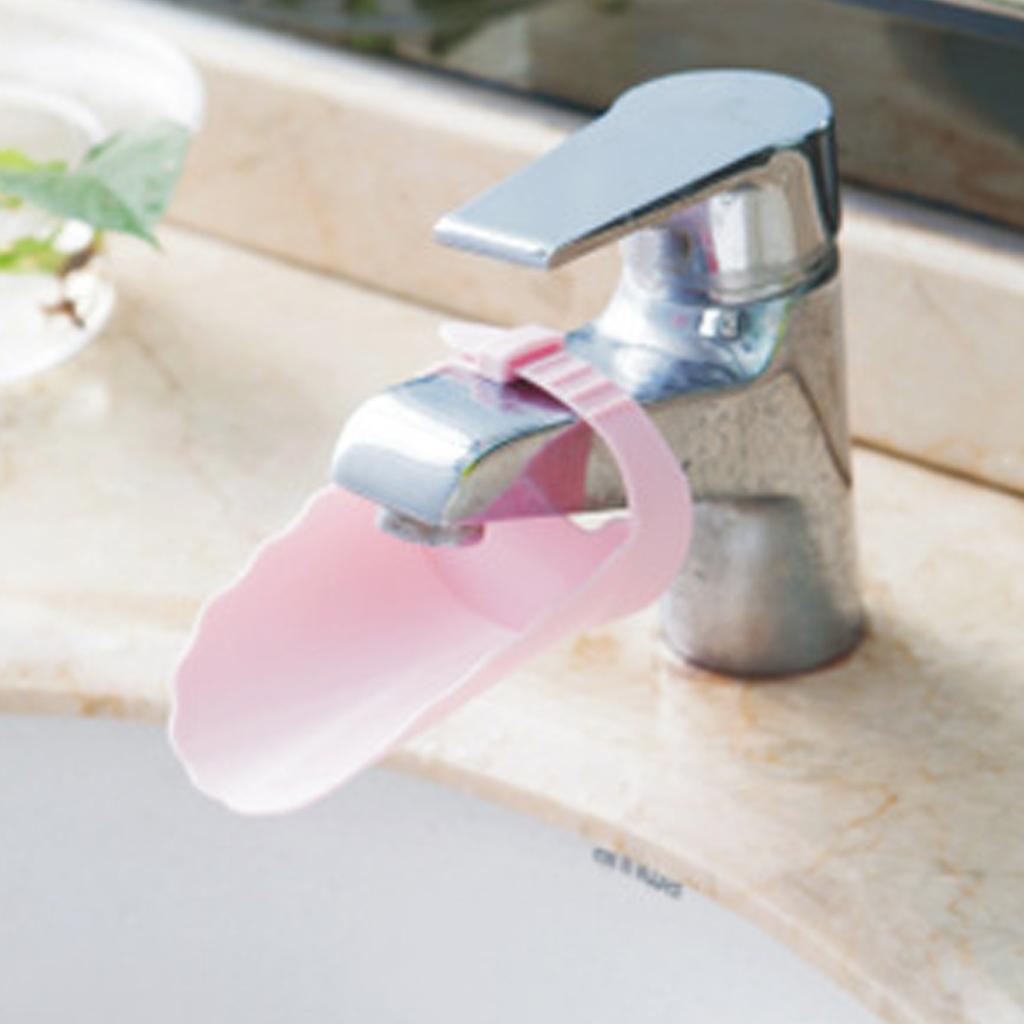 Kids Faucet Extender PP Versatile Toddler Hand Washing Water Tap Extension for Home Pink