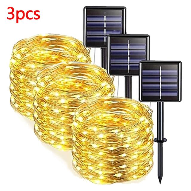 42M400Leds Solar LED Licht Außen Lichterkette Garten Solar Lichterkette Wasserdicht Weihnachts Gartendekoration Außen