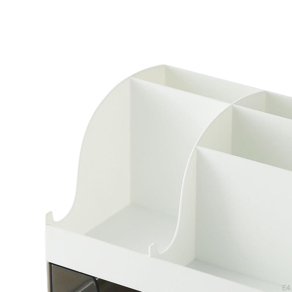 Box, Stationery Organizer, with Drawer Container Pen Holder Case Desk Bedroom Dresser