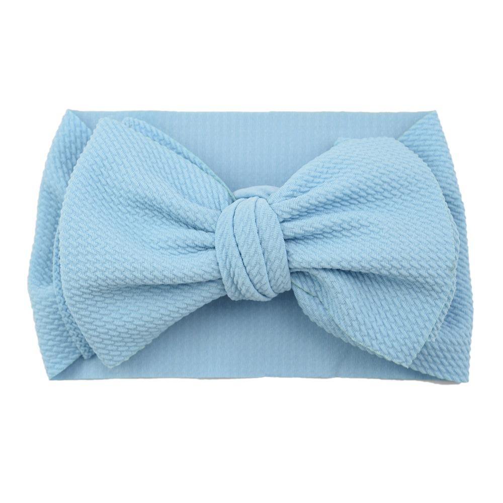 Solid Color Bowknot Baby Headband Sweet Headwear Kids Girls Boutique Elastic Protect Turban Headand Baby Hair Style Accessories