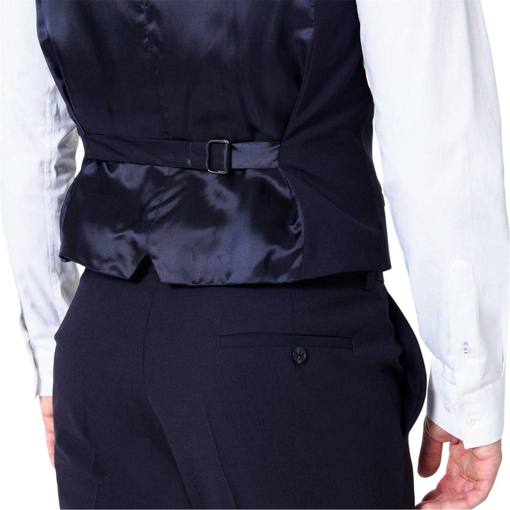 Without Prejudice Mens Italian Slim Sleeveless Waistcoat