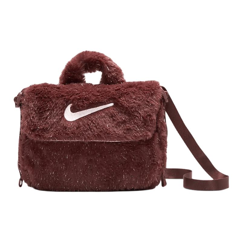 New Nike Big Kids' Faux Fur Crossbody Bag 1L FZ1329-231