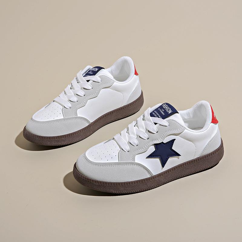 

2025 new little white shoes children s stars Korean version ins female students leisure sports versatile board shoes street shooting HB09 35