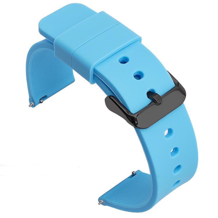14mm 16mm 18mm 19mm 20mm 21mm 22mm 24mm Liberación Rápida Correa de Reloj de Silicona Suave Pulsera de Goma Impermeable de Repuesto