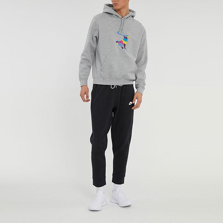 Мужская толстовка с капюшоном и длинными рукавами с вышивкой Nike Animal Pattern — фото 4