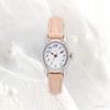 Fieldwork Women's Analog Watch with Leather Strap, Simple and Lightweight, Oval Leather Strap, Pink, ST292-3