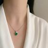 Lindon 925 Sterling Silver Zircon Elegant Female Necklace Jewelry Heart Shaped Pendant for Wedding Banquet Party